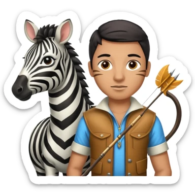archer wild zebra sticker