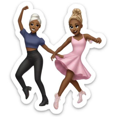 Cynthia Erivo and Ariana grande dancing through life sticker