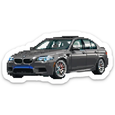 BMW M5 performance sedan sticker