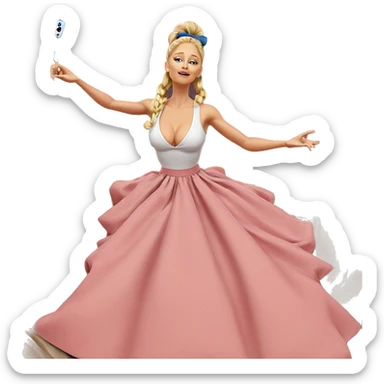 blonde girl on a couch sticker