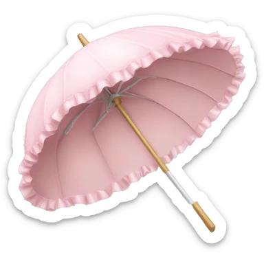 light pink frilly parasol   sticker