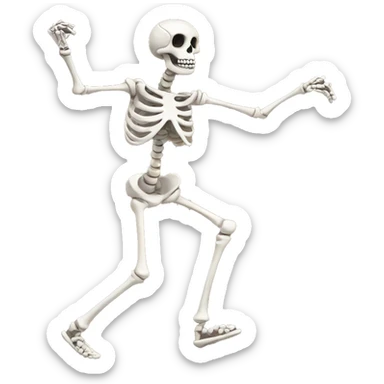 dancing skeleton sticker