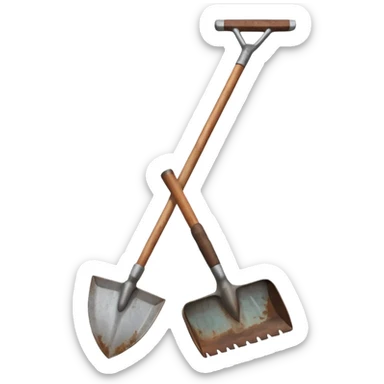 Gardening hoe sticker