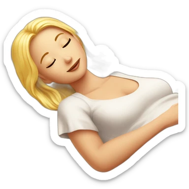 blonde girl red skin sunbathing with a book  sticker