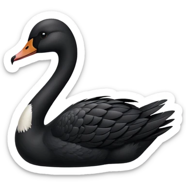 Black swan emoji sticker