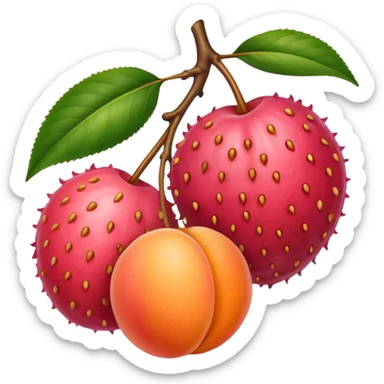lychee and apricot sticker
