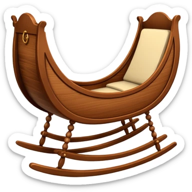 noel wood cradle sticker