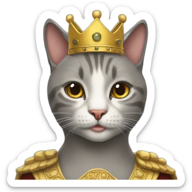 Cat femal king sticker