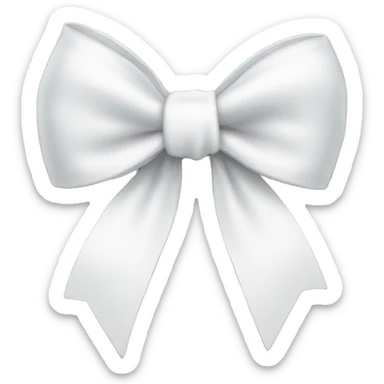 White bow sticker