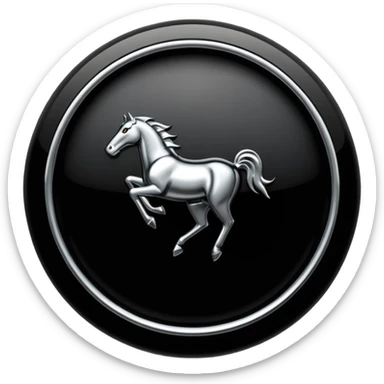 Símbolo da ferrari preto sticker