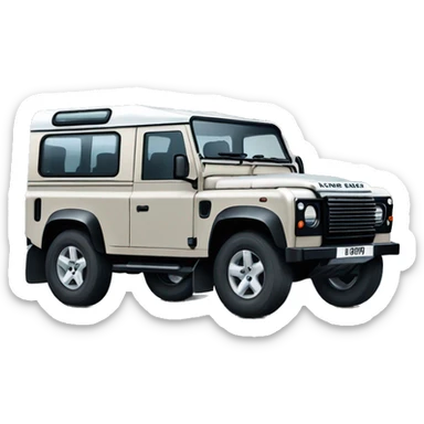Land rover defender with zebra stripes sticker
