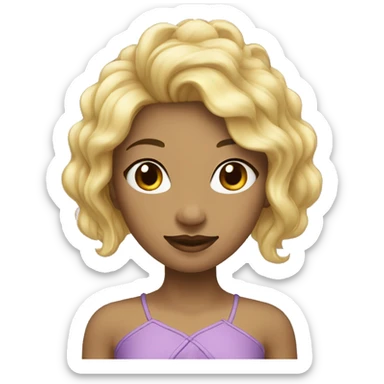 chinois à la peau noire et cheveux blond sticker