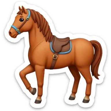 Horse made by clay sticker