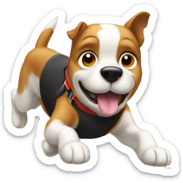 Agility dog jumping over anvil sticker