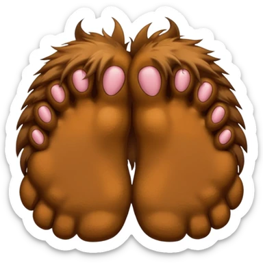 furry feet sticker