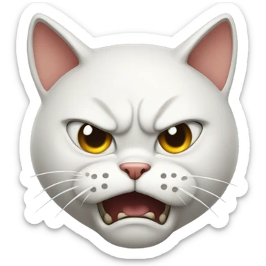 Angry cat sticker