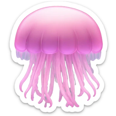 Pastel pink jellyfish sticker