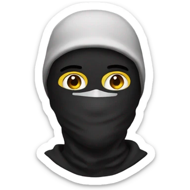 Man in ski mask sticker