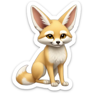 Fennec Fox with ak sticker