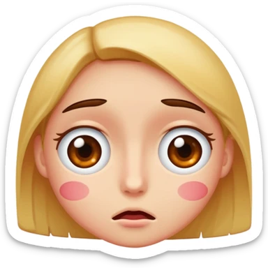 una faccina che si nasconde da quanto quella persona é imbarazzante  sticker