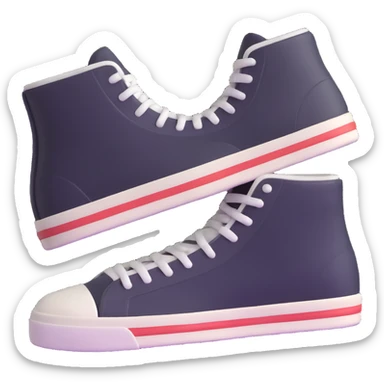 pair of retro sneakers sticker