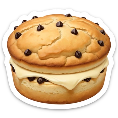 just one scone, with no layers or filling added in the middle. just the plain scone sticker
