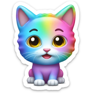 Rainbow poptart kitty sticker