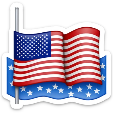 Upside down US flag sticker