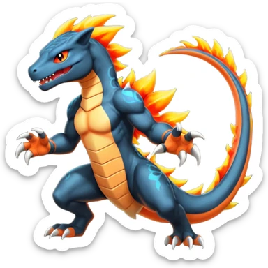 Fiery Charmeleon-Zeraora-Salandit-fusion sticker