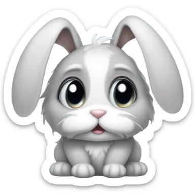sad bunny sticker