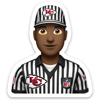 Referee in Kansas City chiefs gear sticker