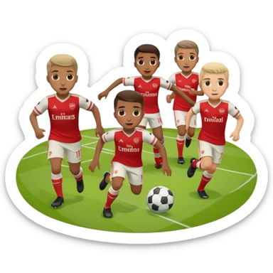 arsenal fotboll team sticker