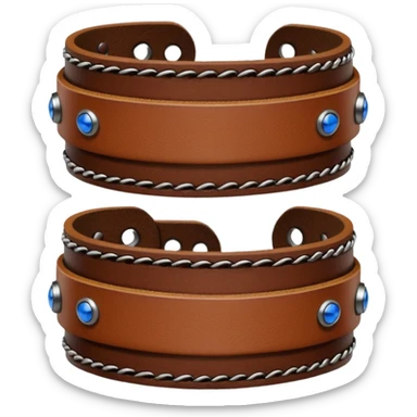 Leather wrist cuffs sticker