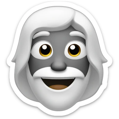 Chat gris foncé et blanc sticker