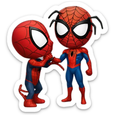 Spider-Man kissing Spider-Man sticker
