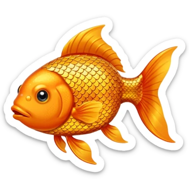 gold fish glitter gorgous sticker