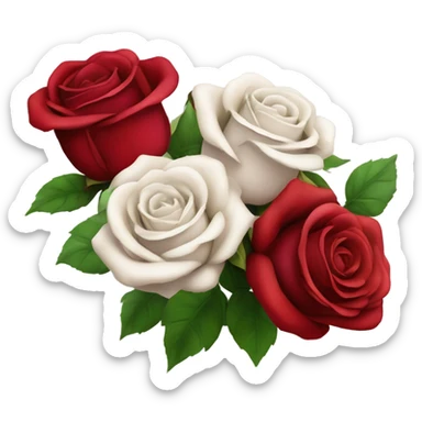 Red rose bouquet  sticker