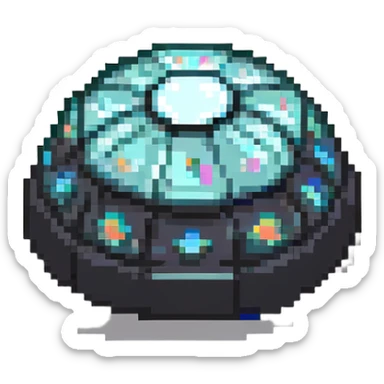 Small UFO with a glass dome sticker
