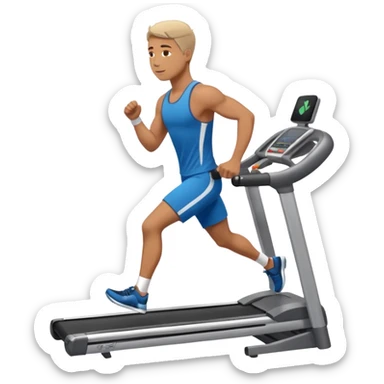 a man do incline walks on the treadmill sticker