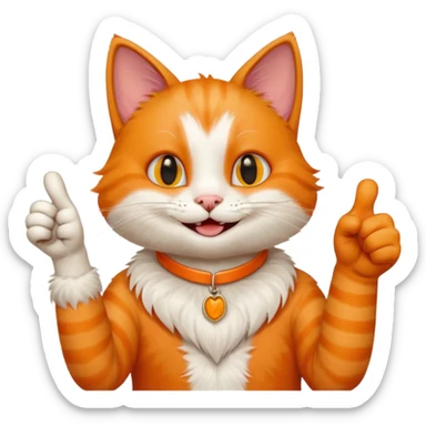 Cat smiling and giving thumbs up sticker
