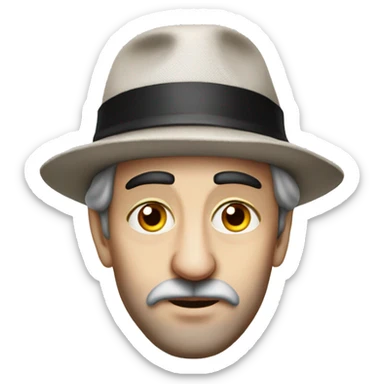 Jewish man in a Jewish hat photorealistic serious sticker