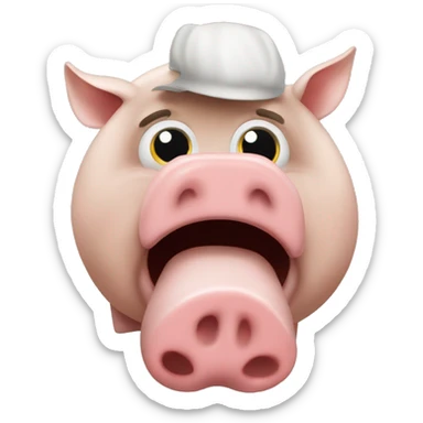 Quelque un qui mange du cochon sticker