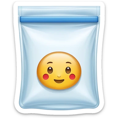 minimalist empty ziplock bag sticker