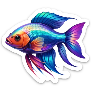 beta fish sticker