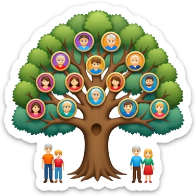 family diagram tree sticker