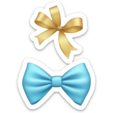 light blue bow sticker