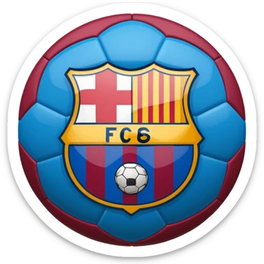 barcelona team amblem sticker