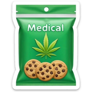 Weed pound baggie with the name medical cookies on it

 sticker