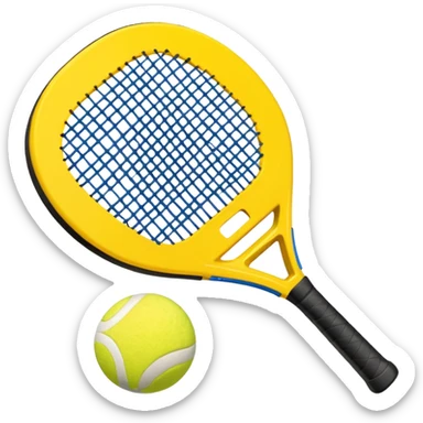 Padel racket with Padel ball sticker