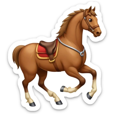 Horse with sulky, trotting sticker